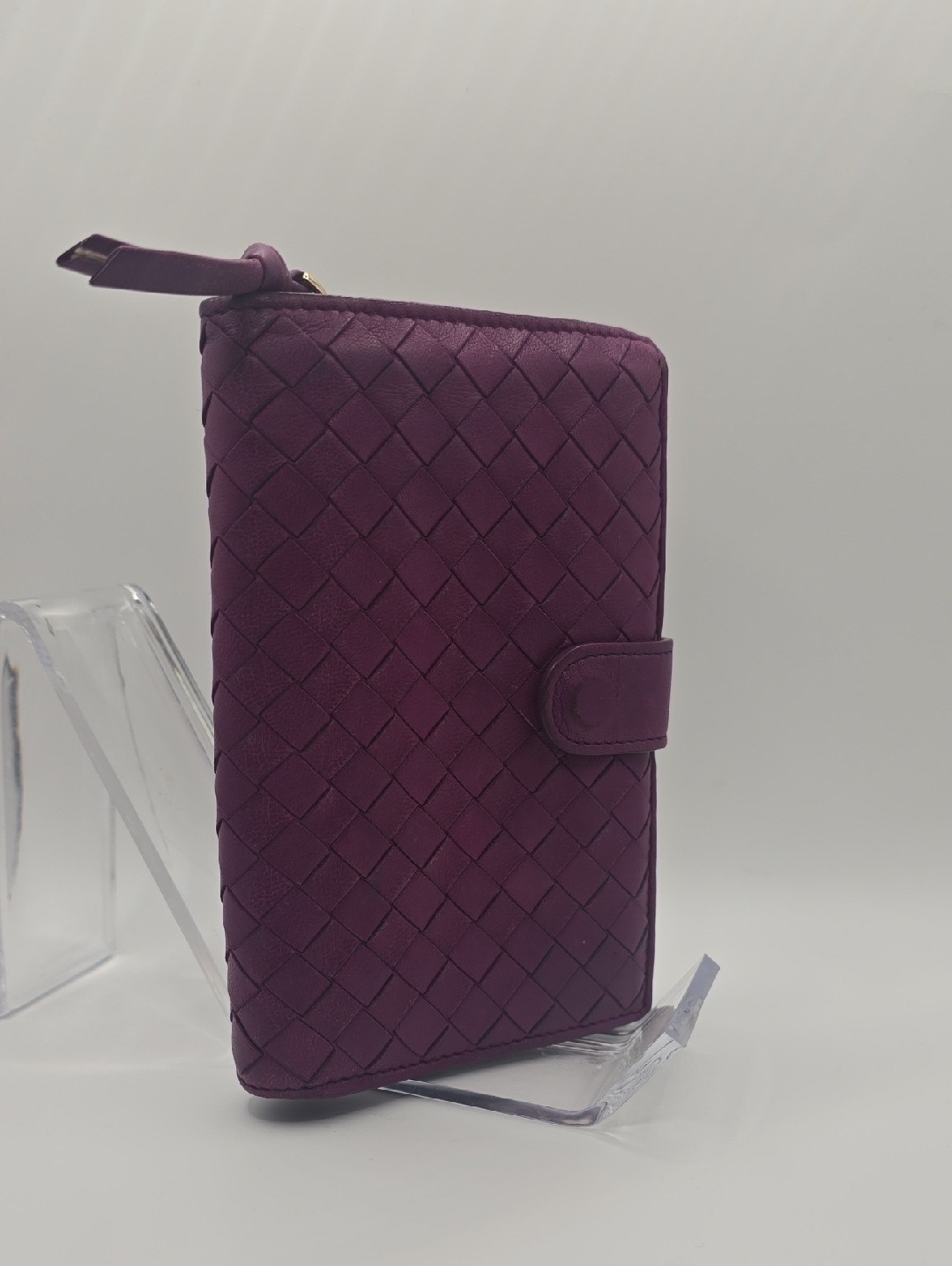 Bottega Veneta Purple Woven Wallet